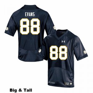 Notre Dame Fighting Irish Men's Mitchell Evans #88 Navy Under Armour Authentic Stitched Big & Tall College NCAA Football Jersey IVB7499RN